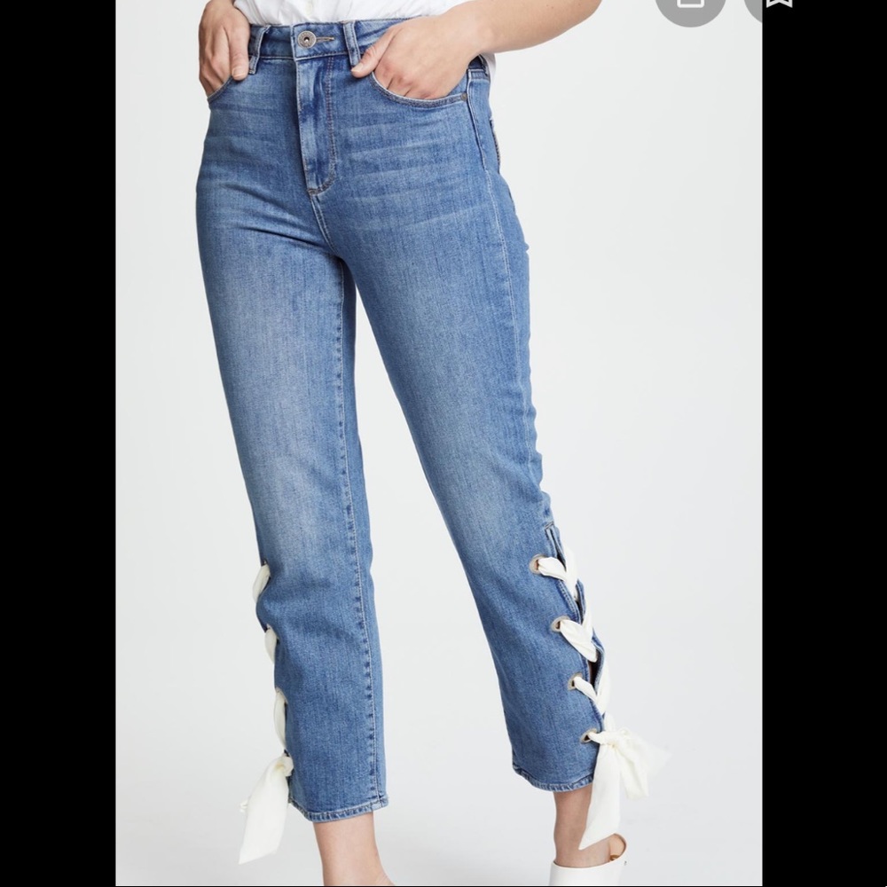 Paige Sarah Straight high rise crop pant